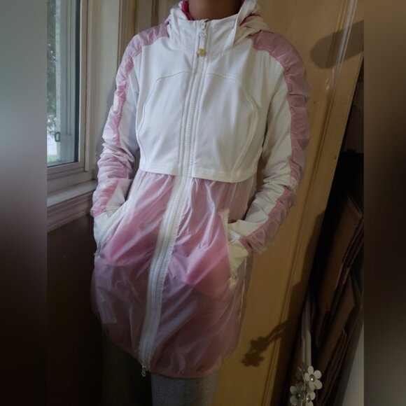 Lululemon Windbreaker Womens Pink and White Ja ket Size 6 - Picture 1 of 13